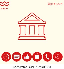 Bank line icon