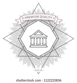 Bank line icon
