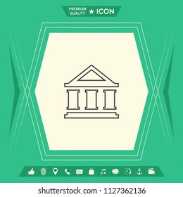 Bank line icon