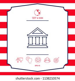 Bank line icon