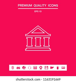Bank line icon
