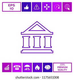Bank line icon