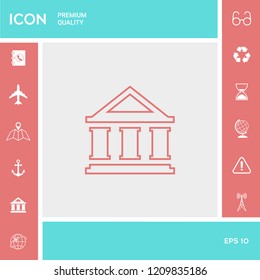 Bank line icon