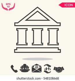 Bank line icon
