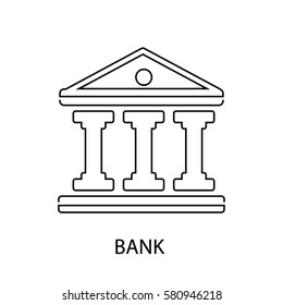 icono de línea bancaria

