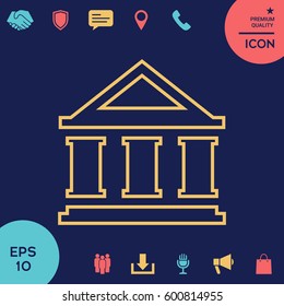 Bank line icon