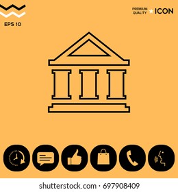 Bank line icon