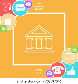 Bank line icon