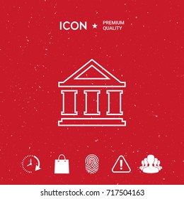 Bank line icon