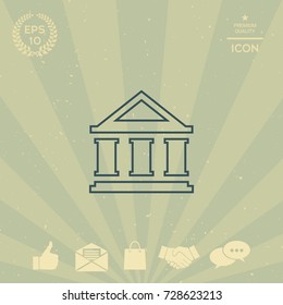 Bank line icon