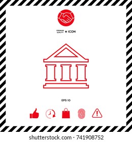 Bank line icon
