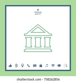 Bank line icon