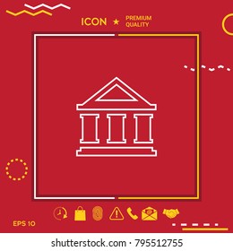 Bank line icon