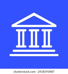 Bank line icon, banking sign vector graphics, outline building isolated on a white background. Suitable for Web Page, Mobile App, UI, UX and GUI design. eps 10.