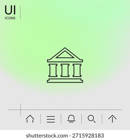 Icono de línea bancaria. Elemento para su diseño