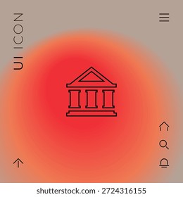 Icono de línea bancaria. Elemento para su diseño