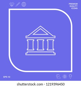 Bank line icon. Graphic elements for your design