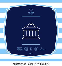 Bank line icon. Graphic elements for your design
