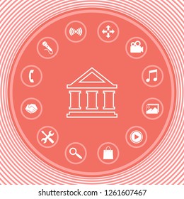 Bank line icon. Graphic elements for your design