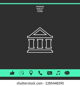 Bank line icon. Graphic elements for your design