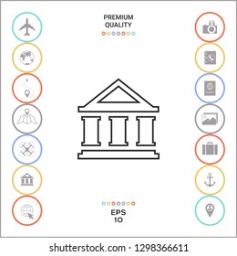 Bank line icon. Graphic elements for your design