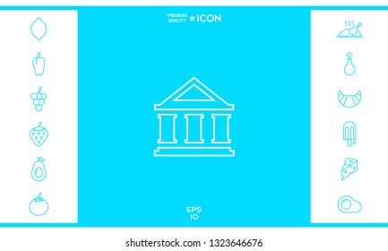 Bank line icon. Graphic elements for your design