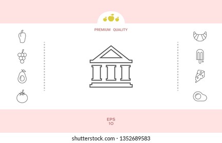 Bank line icon. Graphic elements for your design