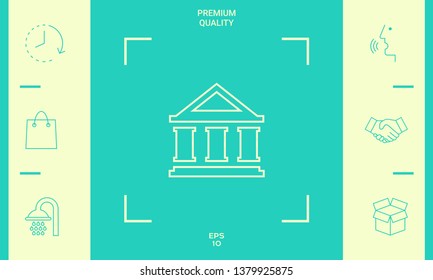 Bank line icon. Graphic elements for your design