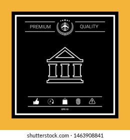 Bank line icon. Graphic elements for your design