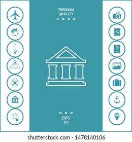 Bank line icon. Graphic elements for your design