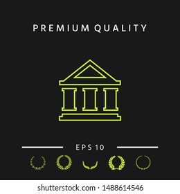 Bank line icon. Graphic elements for your design