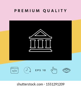Bank line icon. Graphic elements for your design