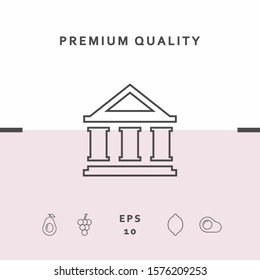 Bank line icon. Graphic elements for your design