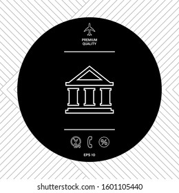 Bank line icon. Graphic elements for your design