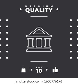 Bank line icon. Graphic elements for your design