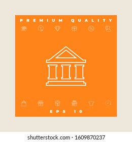 Bank line icon. Graphic elements for your design