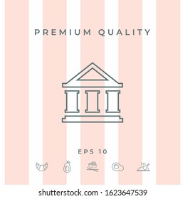 Bank line icon. Graphic elements for your design