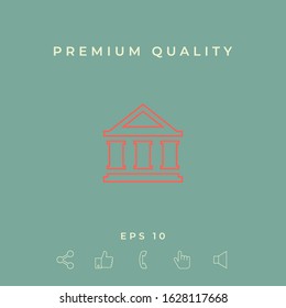 Bank line icon. Graphic elements for your design