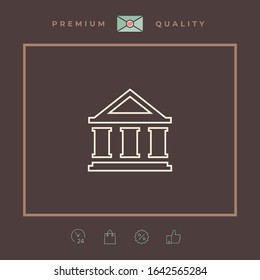 Bank line icon. Graphic elements for your design