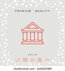 Bank line icon. Graphic elements for your design