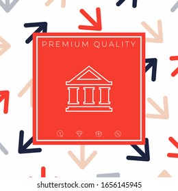 Icono de línea bancaria. Elementos gráficos para el diseño