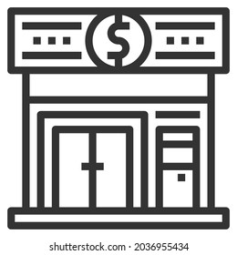 BANK LINE ICON LOGO VECTOR 
