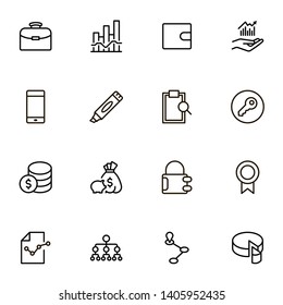 Bank line icon set. Collection of high quality black outline logo for web site design and mobile apps. Banking vector illustration on a white background