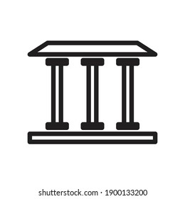 ilustración vectorial del símbolo de icono de línea bancaria.