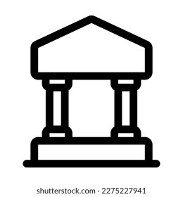 bank line icon vector design template and illustration