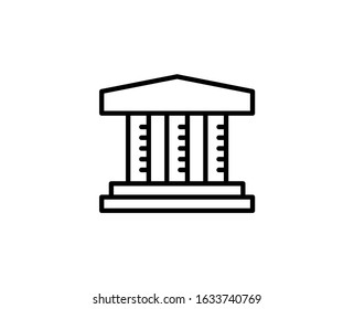 Bank line icon. Vector symbol in trendy flat style on white background. Finance sing for design.