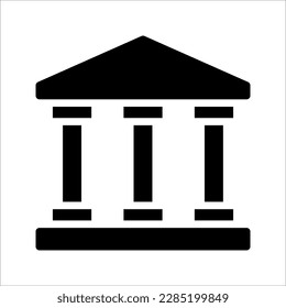 Symbol für die Banklinie. Vektorsymbol im trendigen Flachstil, Finanz-Singen für Design. Vektorgrafik auf weißem Hintergrund