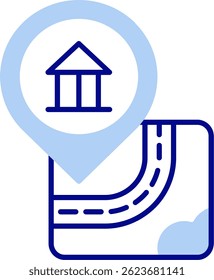 Bank Line vector Icon Design