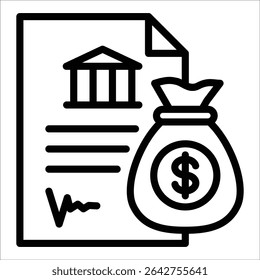 Bank Loan Icon Element For Design