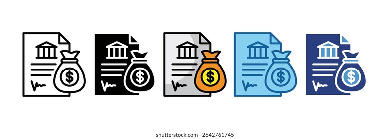Bank Loan Icon Element For Design